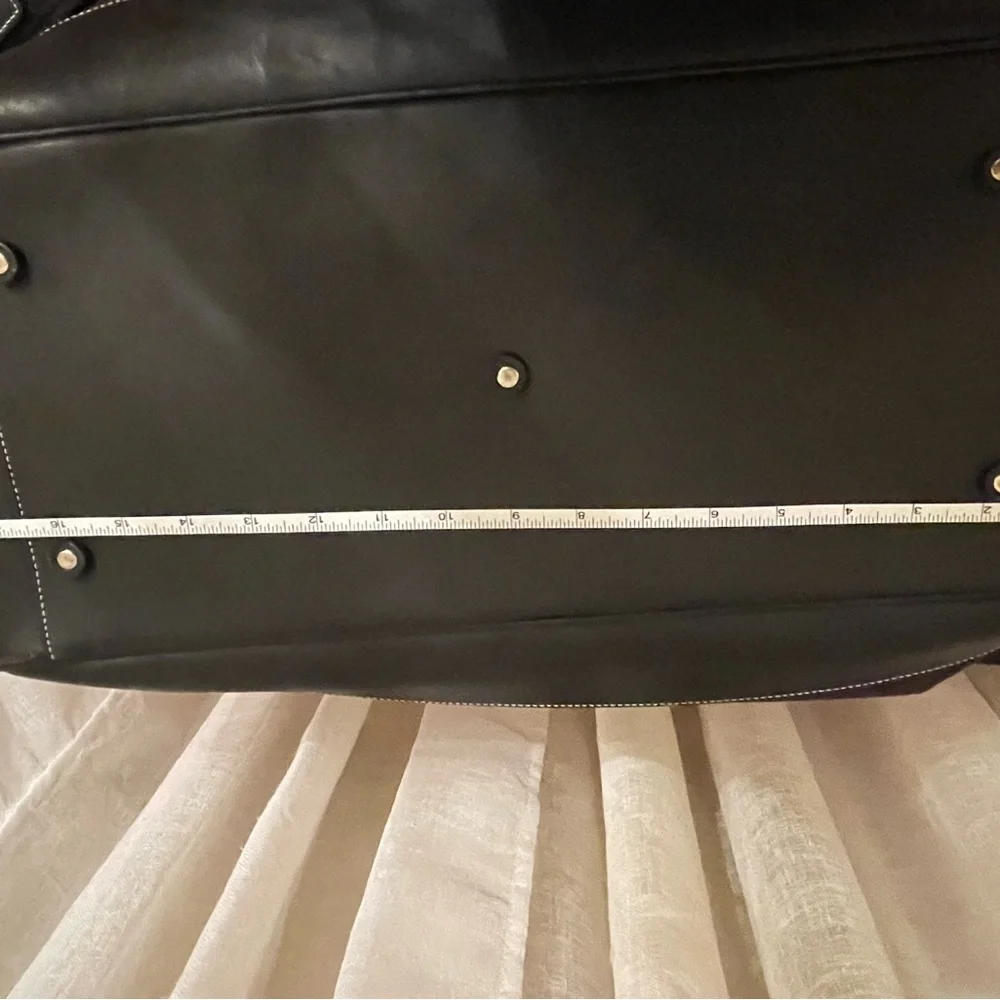 Coach leather and canvas small overnight bag